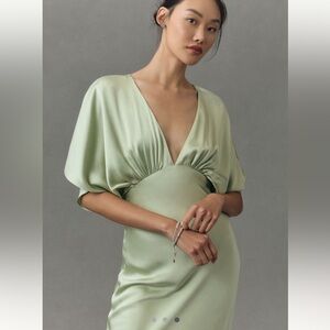 BHLDN Sage Satin Chemise